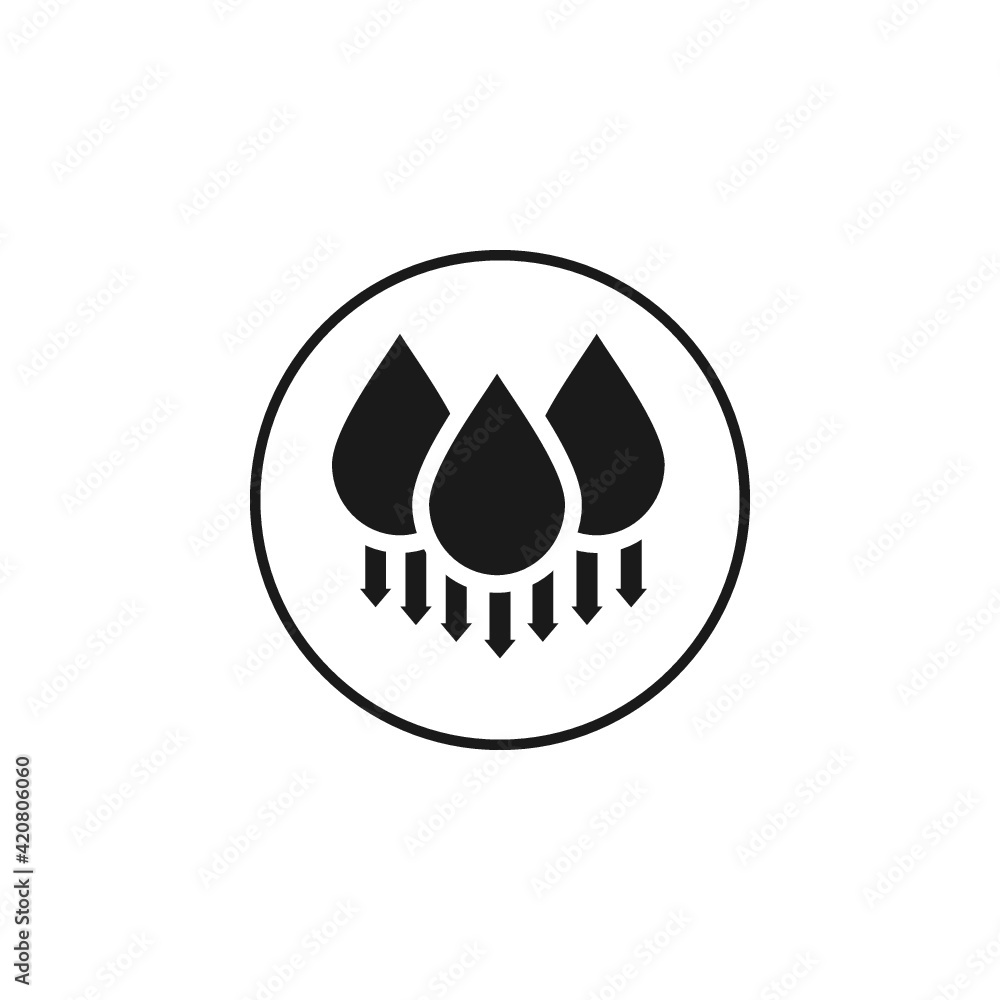 humidity, water level down, vector icon with gradient humidity, water level down, vector icon with gradient