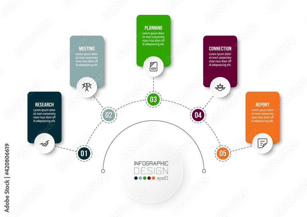 Obraz premium Business or marketing diagram infographic template.