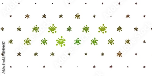 Light Green, Yellow vector texture with disease symbols.