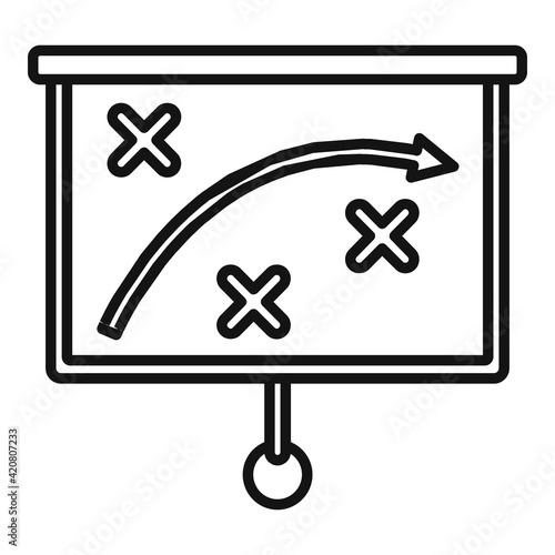 Crisis strategy icon, outline style