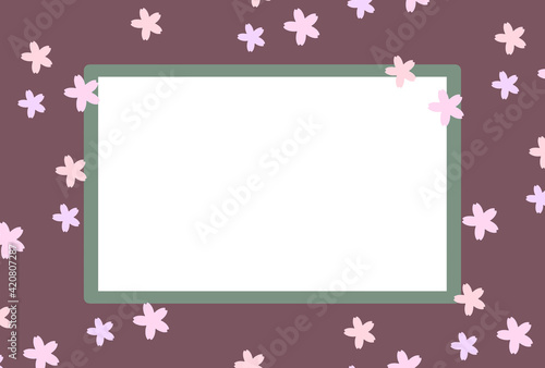 背景素材　壁紙　桜の花　入学　卒業　正月　和風　成人式　年賀状　はがきテンプレート　小豆色