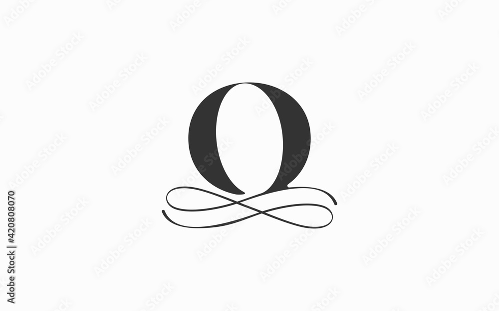 initial letter Q luxury logo monogram design element initial letter Q luxury logo monogram design element
