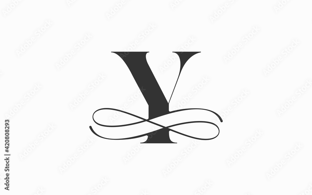 initial letter Y luxury logo monogram design element