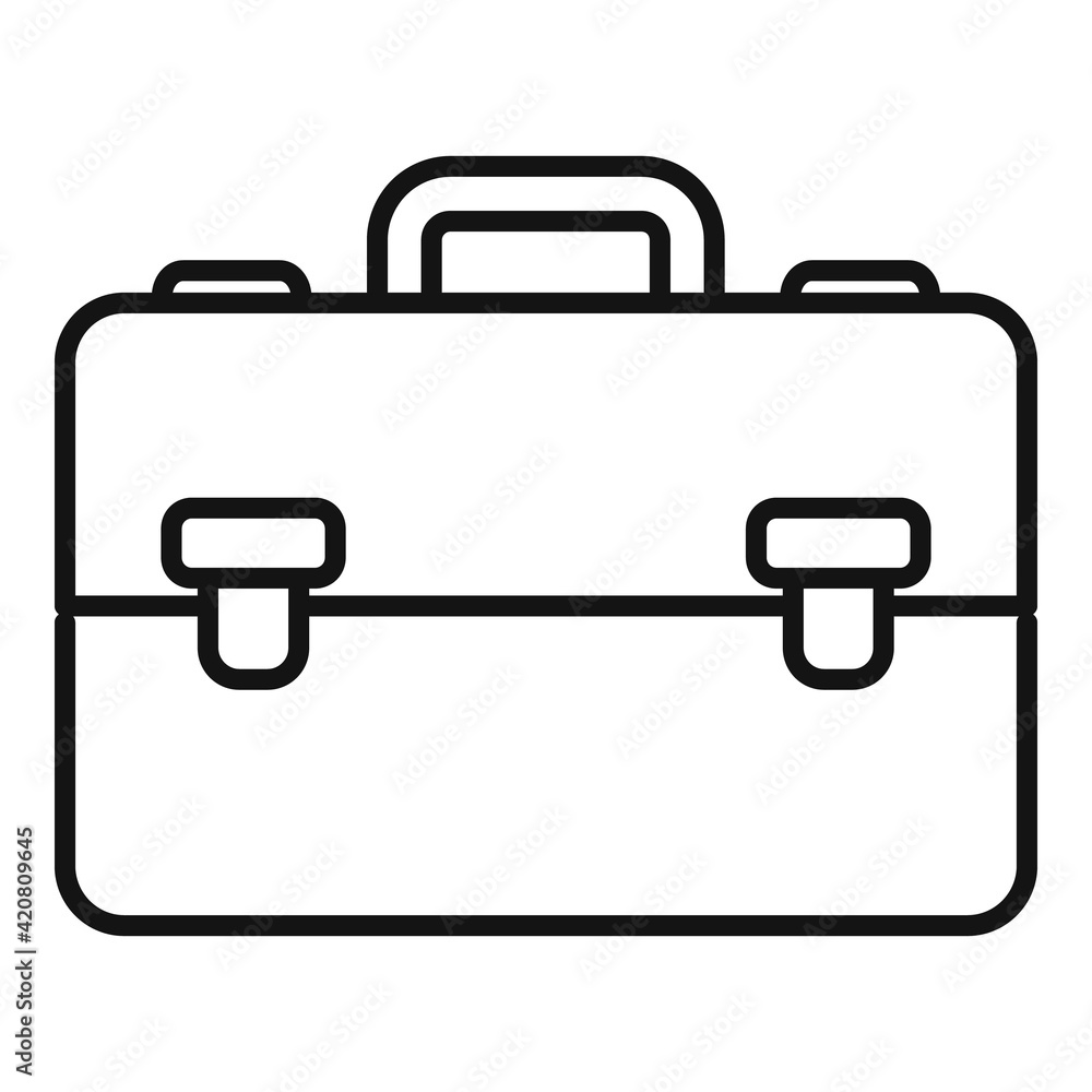 Manager suitcase icon, outline style Manager suitcase icon, outline style