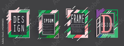 Artistic covers design. Creative colors backgrounds. Trendy futuristic design