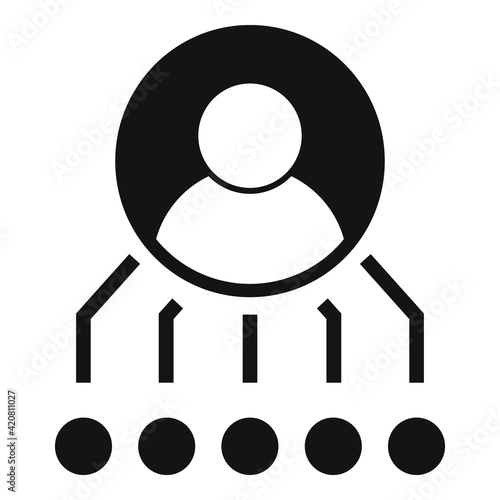 Restructuring profile icon, simple style