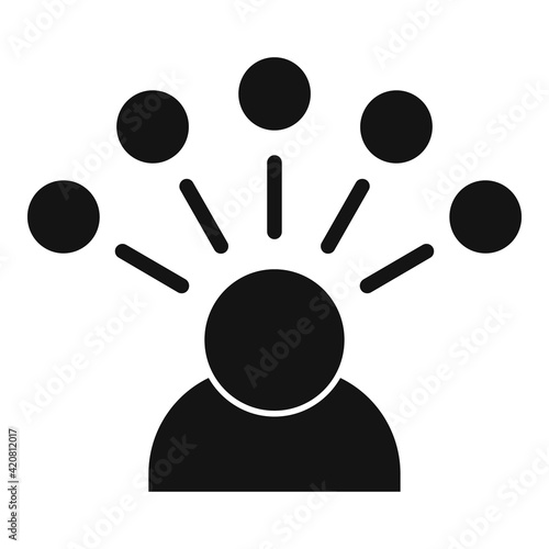 Company restructuring icon, simple style