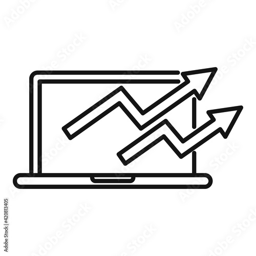 Restructure arrow icon, outline style