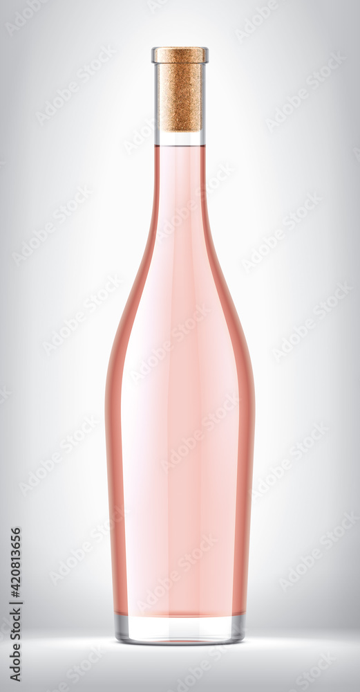 Glass Bottle on background. Cork version. Glass Bottle on background. Cork version.