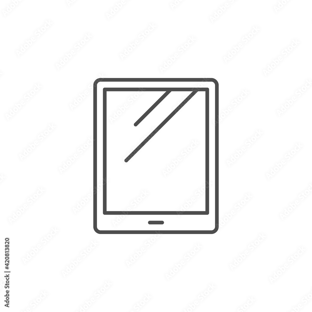 Tablet line icon or gadget concept Tablet line icon or gadget concept