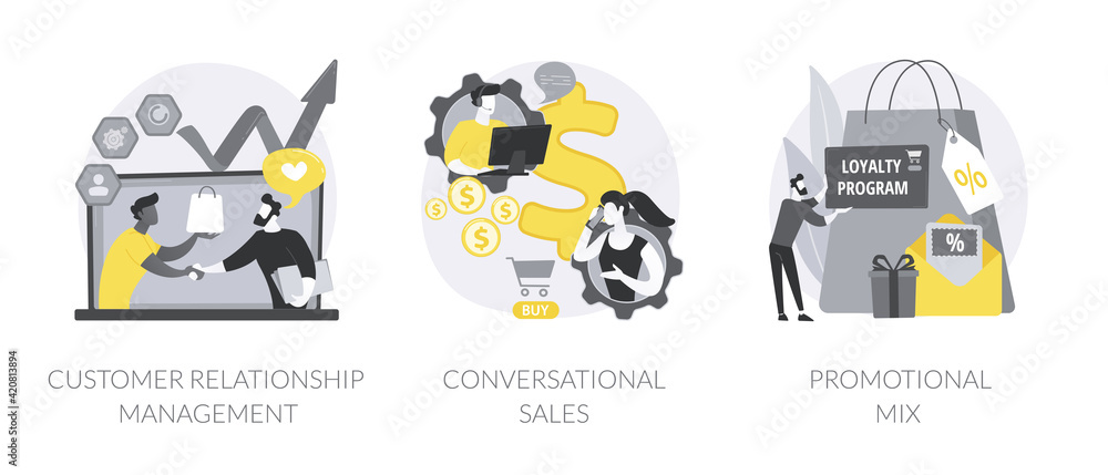 Selling strategy abstract concept vector illustrations. Selling strategy abstract concept vector illustrations.
