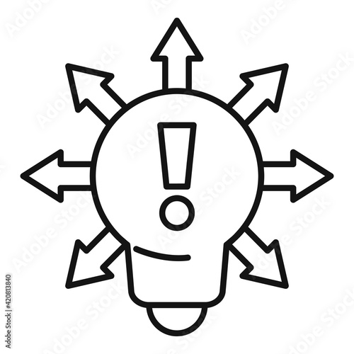 Restructuring idea icon, outline style