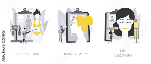 Beauty procedures abstract concept vector illustrations.