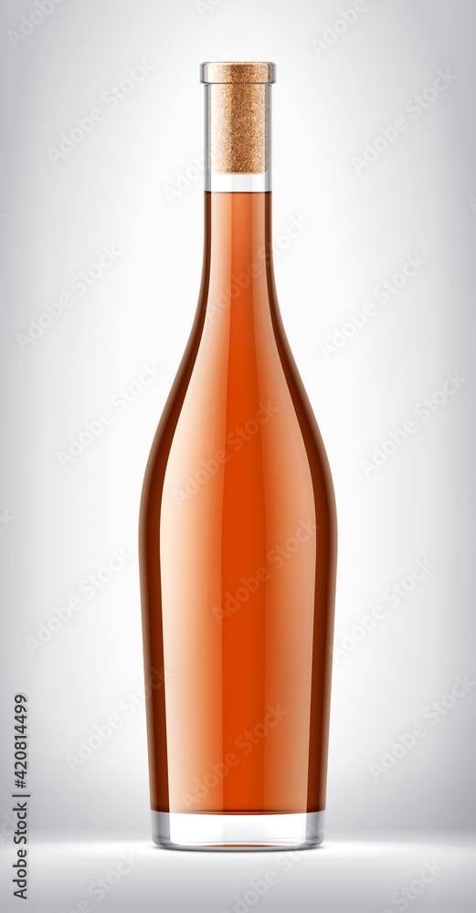 Glass Bottle on background. Cork version. Glass Bottle on background. Cork version.
