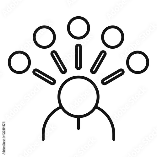 Company restructuring icon, outline style