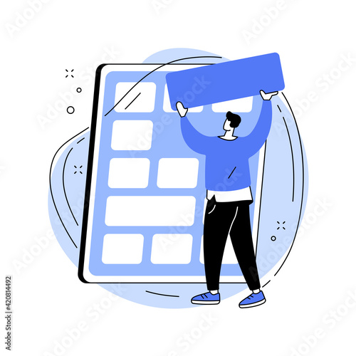 Portfolio abstract concept vector illustration.