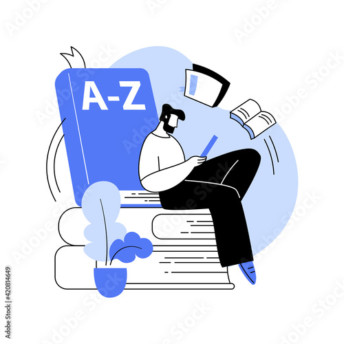 Glossary abstract concept vector illustration. photo