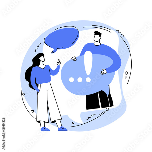 Discussion abstract concept vector illustration.