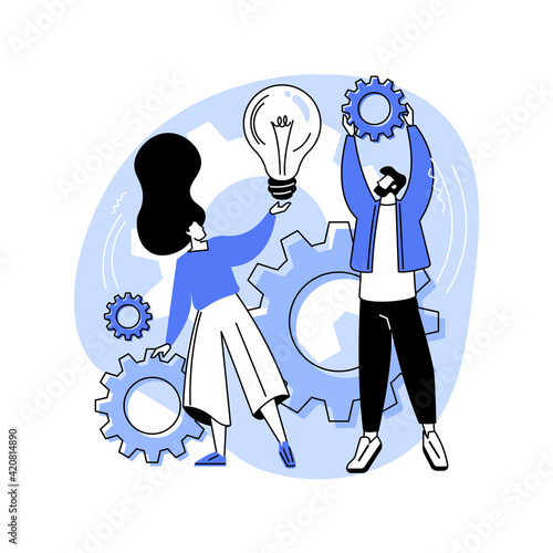 Teamwork power abstract concept vector illustration.