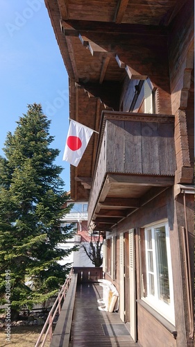 Thun, lake view, swiss, japan, national flag