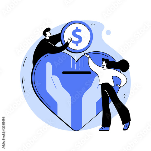Philanthropy abstract concept vector illustration.