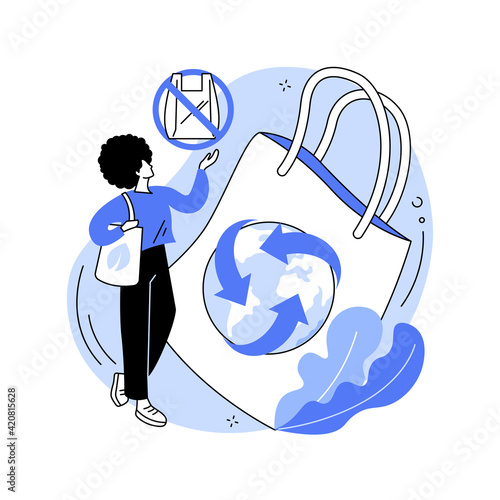 Zero waste technology abstract concept vector illustration.