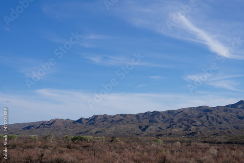Mountain landscape with clouds in Arizona