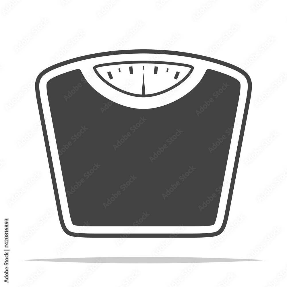 Bathroom scale icon vector isolated Bathroom scale icon vector isolated