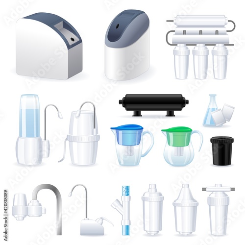Filter water icon, cartoon style
