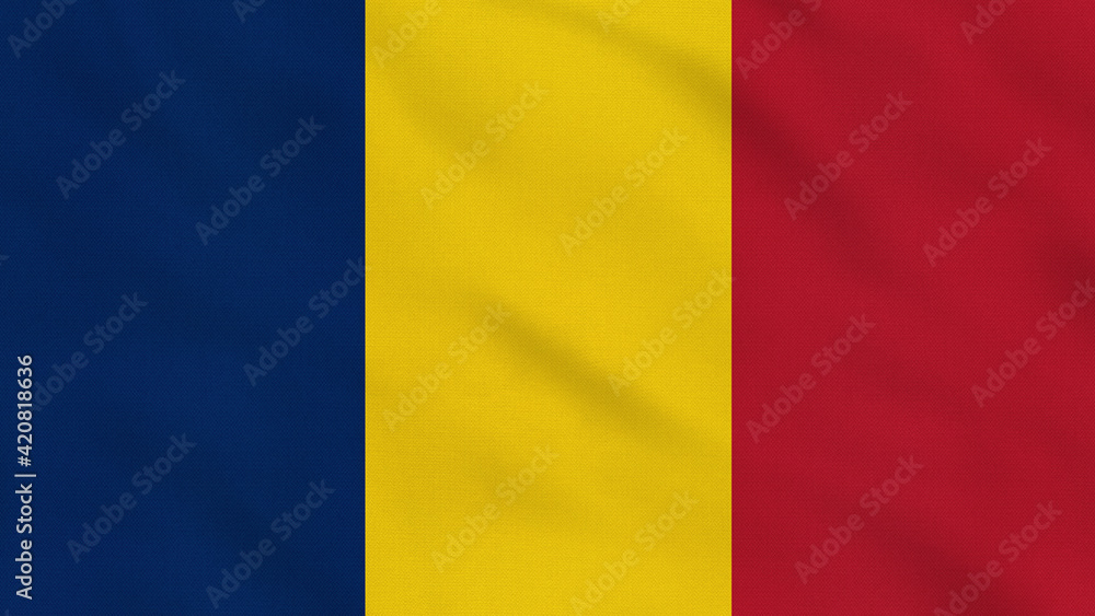 Romania Crumpled Fabric Flag. Romania Flag. Europe Flags. Celebration. Flag Day. Patriots. Surface Texture. Background Fabric.