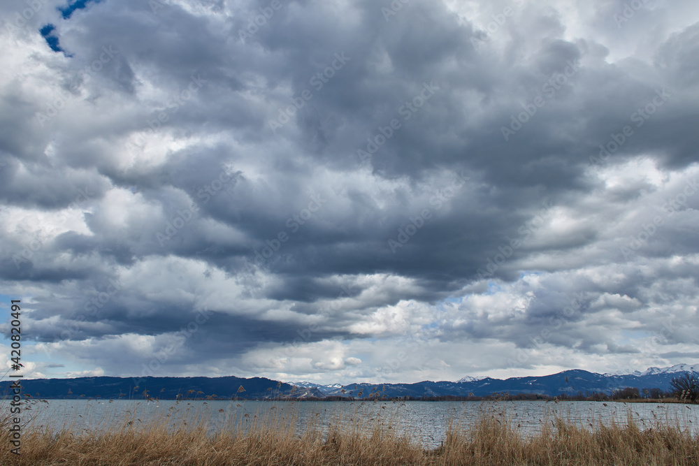 Enchanting clouds over Lake Constance