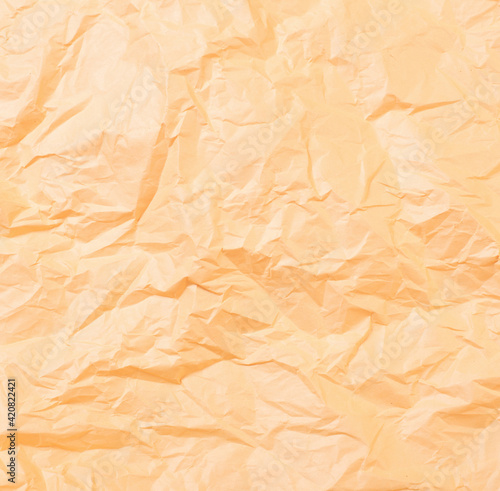 background from yellow crumpled paper