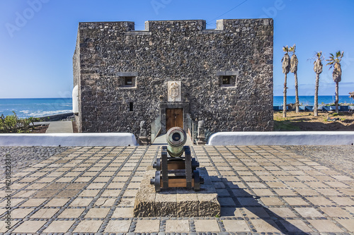 Fort Castillo de San Felipe built in 1604 and named after the King of Spain Philip IV, who considered founder of Puerto de la Cruz city. Puerto de la Cruz town, Tenerife, Canary Islands, Spain. photo