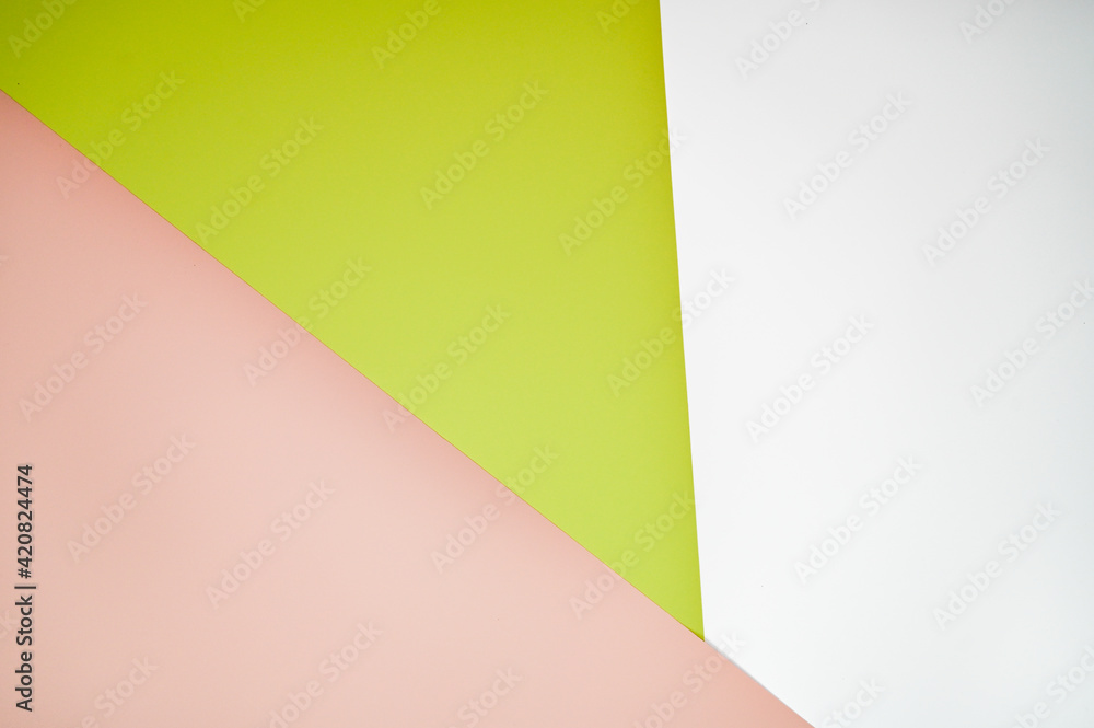 The abstract paper background, pastel soft colors. Minimal geometric shapes and lines background.
