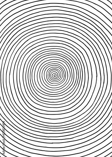 spiral hand drawn doodle background , abstract illustration
