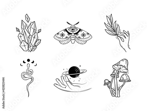 tattoo minimalist set