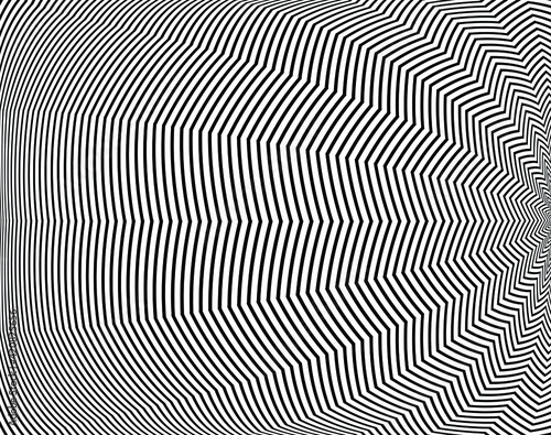  Abstract pattern. Texture with wavy, billowy lines. Optical art background. Wave design black and white. Digital image with a psychedelic stripes. Vector illustration