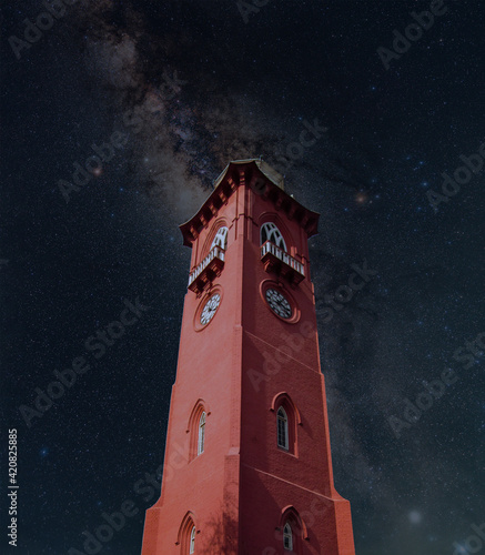Clock Tower Ludhiana known as ghanta ghar view in night sky photo