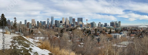 Calgary skyline in winter from the southwest