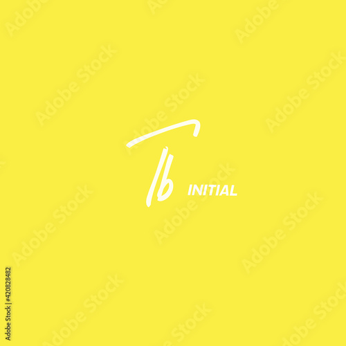 Initial Tb beauty monogram and elegant logo design