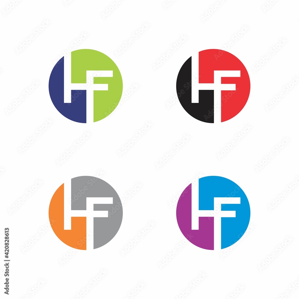 Abstract Initials Letters HF Logo Vector 001 Abstract Initials Letters HF Logo Vector 001