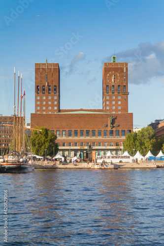 Canvas Print Ciudad de Oslo en el pais de Noruega o Norway
