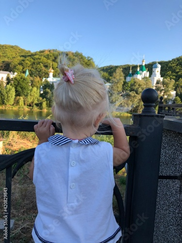 child looking at the camera