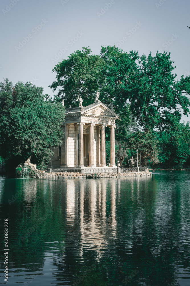 Estanque villa Borghese, Roma Italia