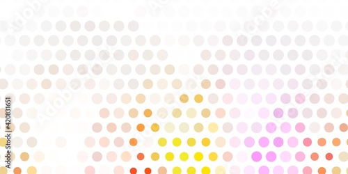 Light pink, yellow vector layout with circle shapes.