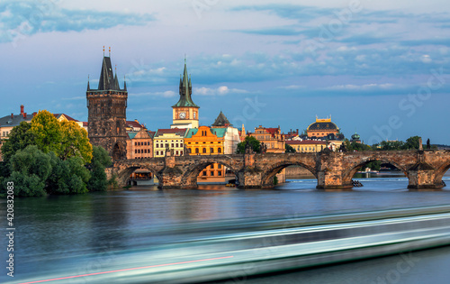 Obraz na płótnie Prag, bridge, Czech Republic , Vlatava , Charles Bridge . Trumph, Old Europe w salonie
