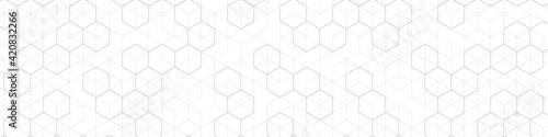 Technology white background.Hexagon .Abstract futuristic background . Molecular technology.Geometric rhombuses.Vector illustration.