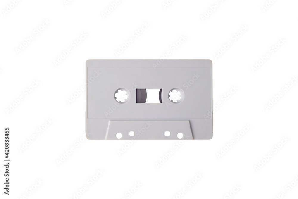 Cassette tape isolated on white background.