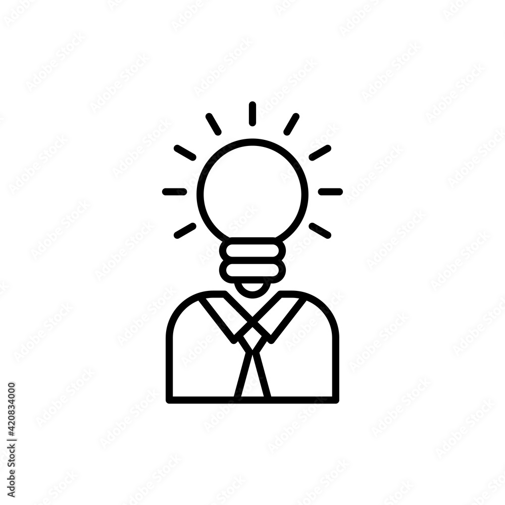 Idea Vector Outline icon style illustration. Idea Vector Outline icon style illustration.