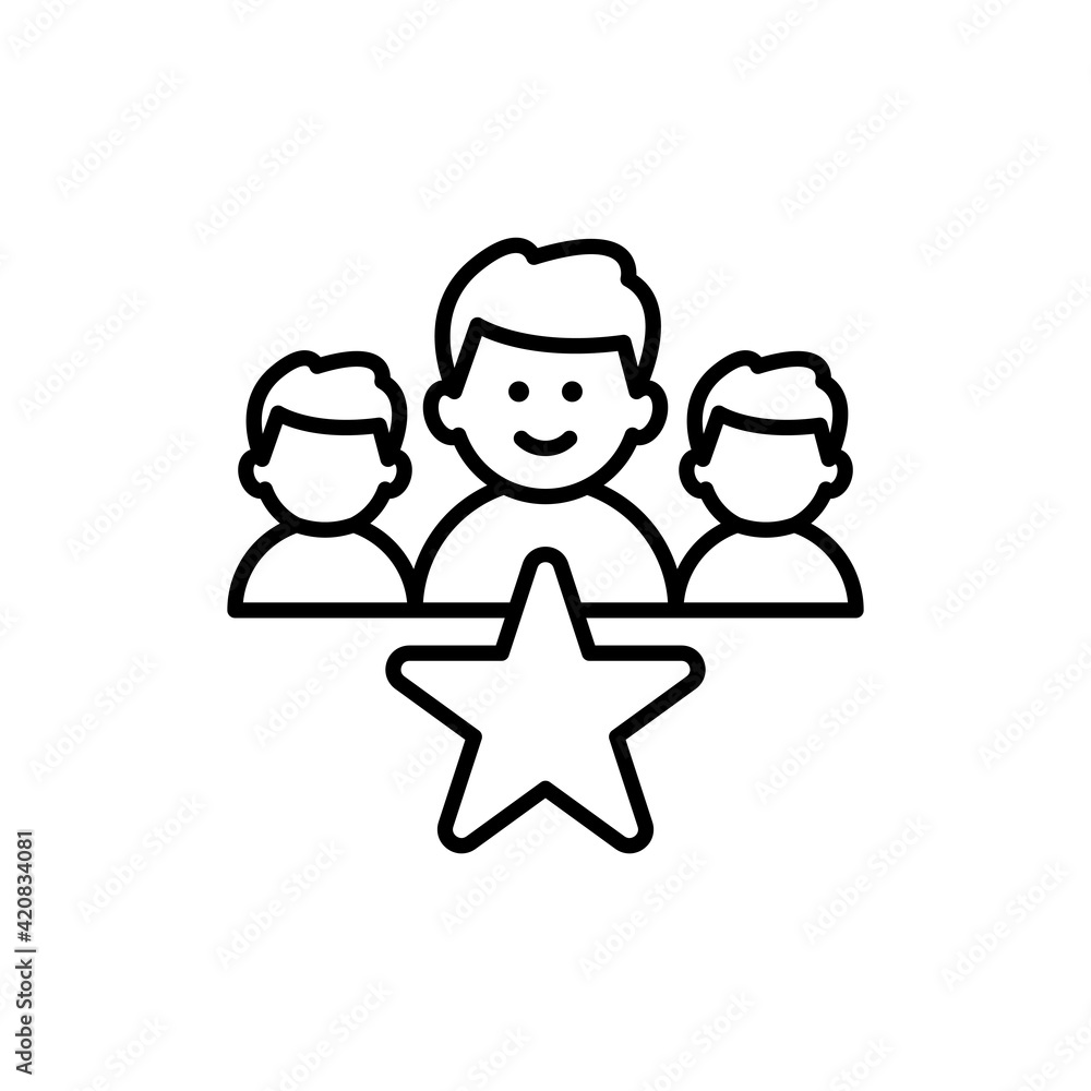 Corporate Persons Vector Outline icon style illustration. Corporate Persons Vector Outline icon style illustration.